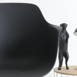 Tuinstoelen-Leen Bakker Nolon Noa-Puk Kunststof Tuinstoel Zwart - Zwart Onderstel