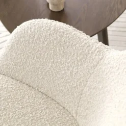 Bureaustoelen|Bureaustoelen-Leen Bakker Nolon Nout-Mare Bureaustoel Bouclé Beige - Armleuning - Wit