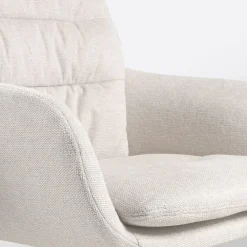 Bureaustoelen|Bureaustoelen-Leen Bakker Nolon Nout-Mia Bureaustoel Beige - met Armleuning - Wit