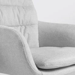 Bureaustoelen|Bureaustoelen-Leen Bakker Nolon Nout-Mia Bureaustoel Grijs - met Armleuning - Wit