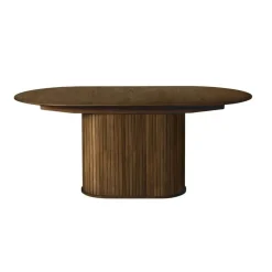 Ovale Eettafels-Nordic Home - Amie uitschuifbare eettafel 95x180-230 cm ovaal - bruin