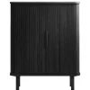 Wandkasten-Nordic Home - Ingo eiken kabinet - 90 cm - zwart