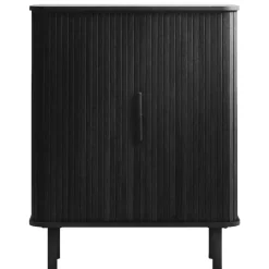 Wandkasten-Nordic Home - Ingo eiken kabinet - 90 cm - zwart