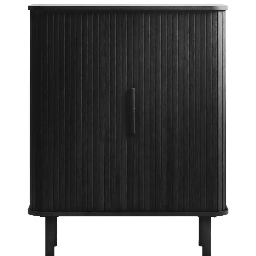 Wandkasten-Nordic Home - Ingo eiken kabinet - 90 cm - zwart