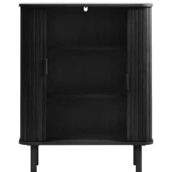Wandkasten-Nordic Home - Ingo eiken kabinet - 90 cm - zwart