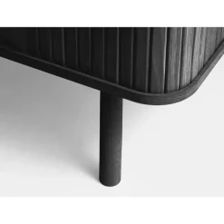 Wandkasten-Nordic Home - Ingo eiken kabinet - 90 cm - zwart