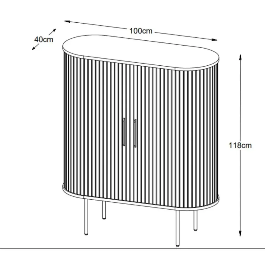 Wandkasten-Nordic Home - Kelly wandkast - donkerbruin