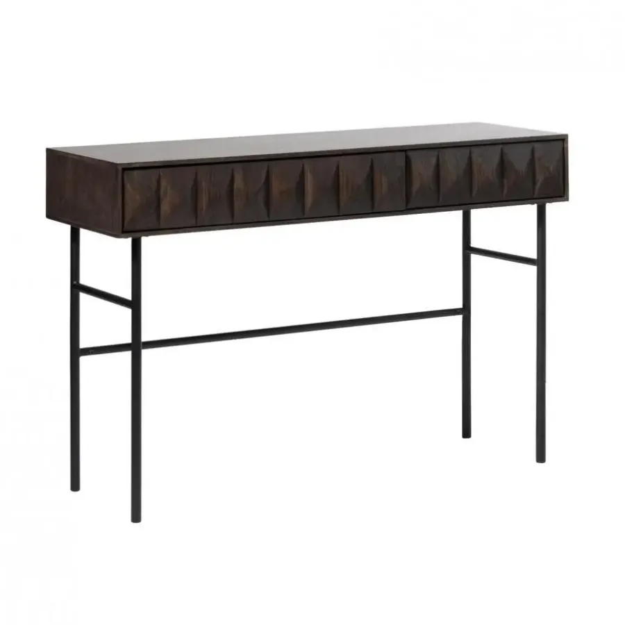 Sidetables-Nordic Home - Magnus eiken sidetable - 117 cm - espresso