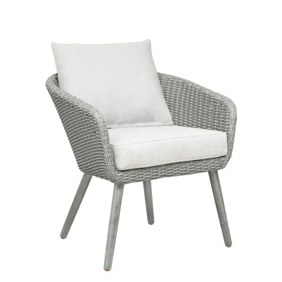 Bistro- & Balkonsets-Nordic Home - Seth bistro set wicker - grijs/hout