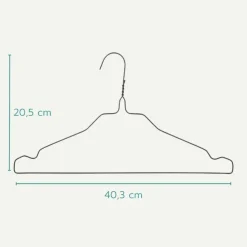 Nordix Kledinghangers set 150 stuks Metaal Zwart Draadhanger Kleerhangers