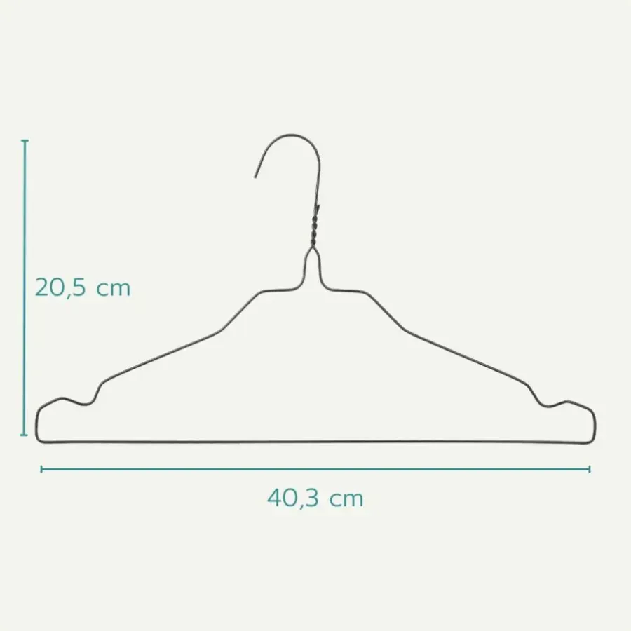 Nordix Kledinghangers set 150 stuks Metaal Zwart Draadhanger Kleerhangers