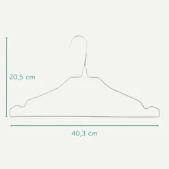 Nordix Kledinghangers set 150 stuks Metaal Draadhanger Kleerhangers