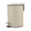 Prullenbakken-Nordix Pedaalemmer 3 Liter Badkamer Toilet Beige Metaal