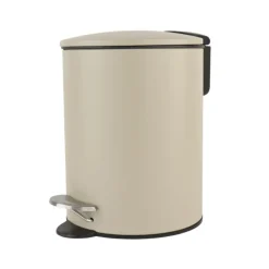 Prullenbakken-Nordix Pedaalemmer 3 Liter Badkamer Toilet Beige Metaal