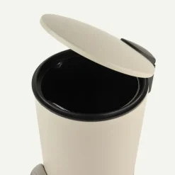Prullenbakken-Nordix Pedaalemmer 3 Liter Badkamer Toilet Beige Metaal