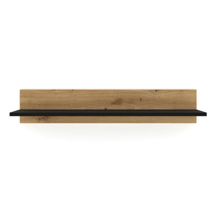 Homlando NUKA G wandplank 100 cm artisan eiken zwart mat