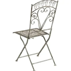Leen Bakker NURRA - Set van 2 tuinstoelen - Grijs - IJzer
