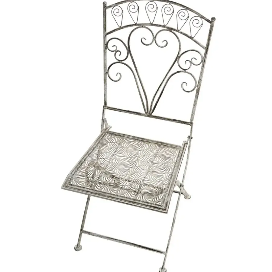 Leen Bakker NURRA - Set van 2 tuinstoelen - Grijs - IJzer