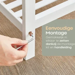 O'DADDY Bamboe Schoenenrek - 3 Laags - Voor 12 Paar - Wit - 70x26x55 cm
