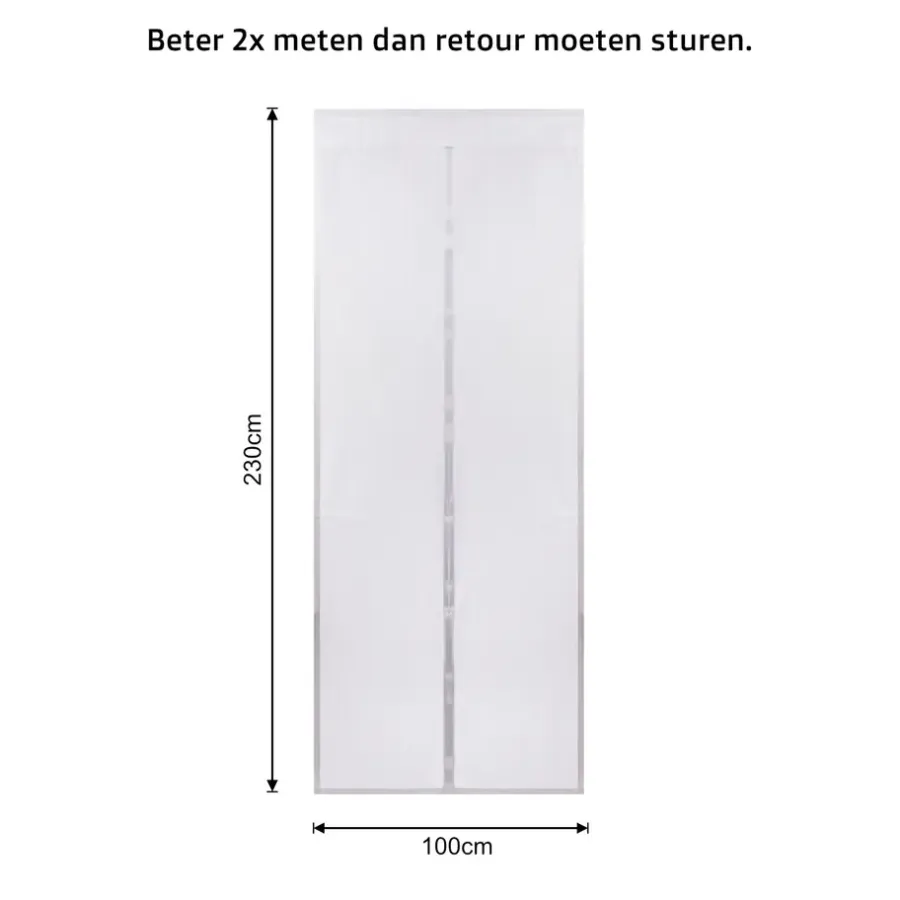 O'DADDY O’DADDY Deurgordijn – Magnetisch Vliegengordijn - 100x230cm – hor Wit