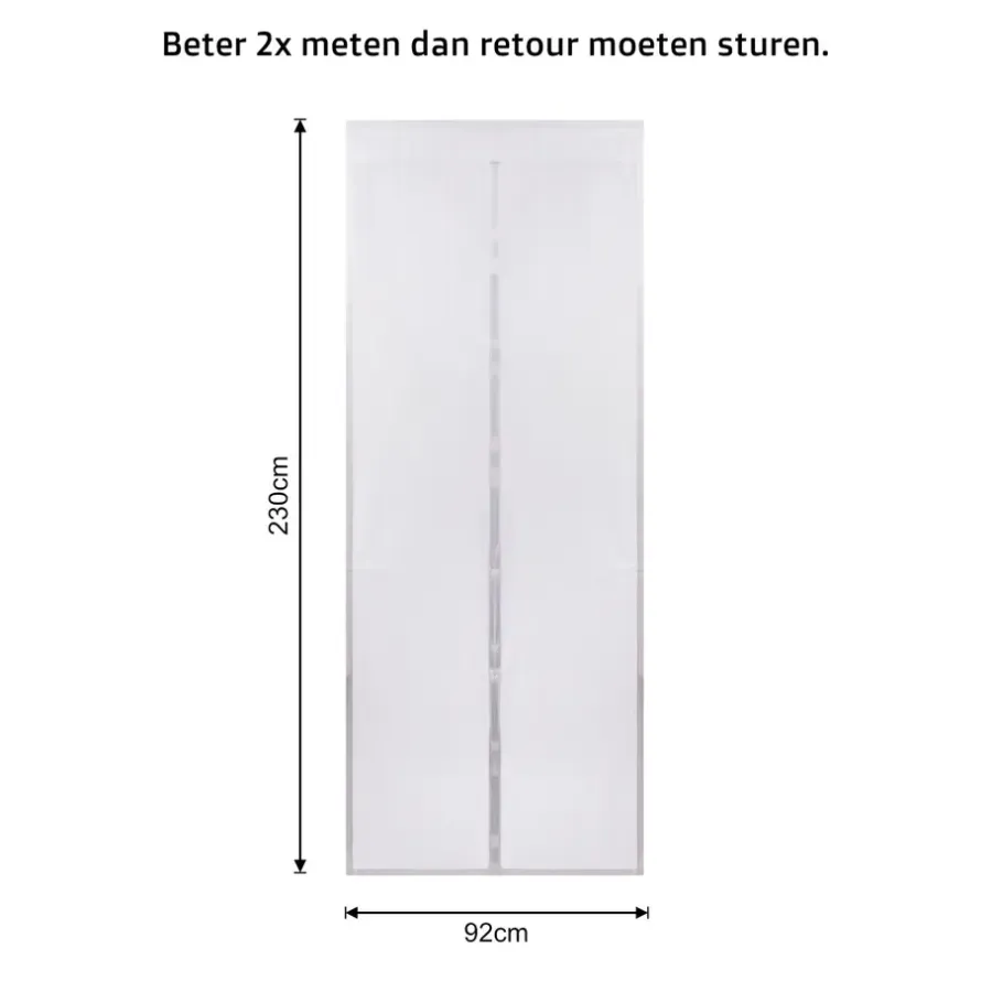 Raam En Deurhorren|Vliegengordijnen En Deurgordijnen-O'DADDY O’DADDY Deurgordijn – Vliegengordijn Magnetisch - 92x230cm – hor Wit