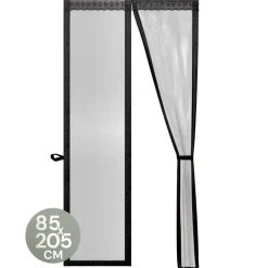 Raam En Deurhorren-O'DADDY Deurgordijn Deluxe FIBER - Magnetisch Vliegengordijn 85x205 Zwart