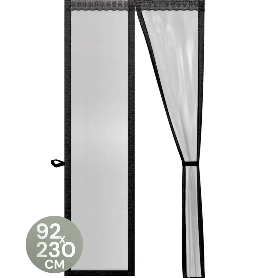 Raam En Deurhorren|Vliegengordijnen En Deurgordijnen-O'DADDY Deurgordijn Deluxe FIBER - Magnetisch Vliegengordijn 92x230 Zwart
