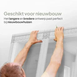 Raam En Deurhorren-O'DADDY Deurgordijn Deluxe FIBER 184x230 - Magnetisch Vliegengordijn Wit