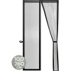 Raam En Deurhorren-O'DADDY Deurgordijn Deluxe FIBER - Magnetisch Vliegengordijn 100x260 Zwart