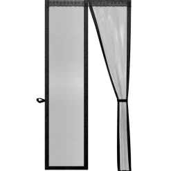 Raam En Deurhorren-O'DADDY Deurgordijn Deluxe FIBER - Magnetisch Vliegengordijn 100x260 Zwart