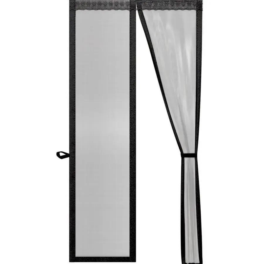 Raam En Deurhorren-O'DADDY Deurgordijn Deluxe FIBER - Magnetisch Vliegengordijn 100x260 Zwart