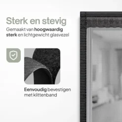 O'DADDY Deurgordijn Deluxe FIBER - Magnetisch Vliegengordijn 92x210 Zwart