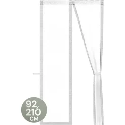 Raam En Deurhorren-O'DADDY Deurgordijn Deluxe FIBER 92x210 - Magnetisch Vliegengordijn Wit