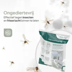 Raam En Deurhorren-O'DADDY Deurgordijn Deluxe FIBER 184x260 - Magnetisch Vliegengordijn Wit
