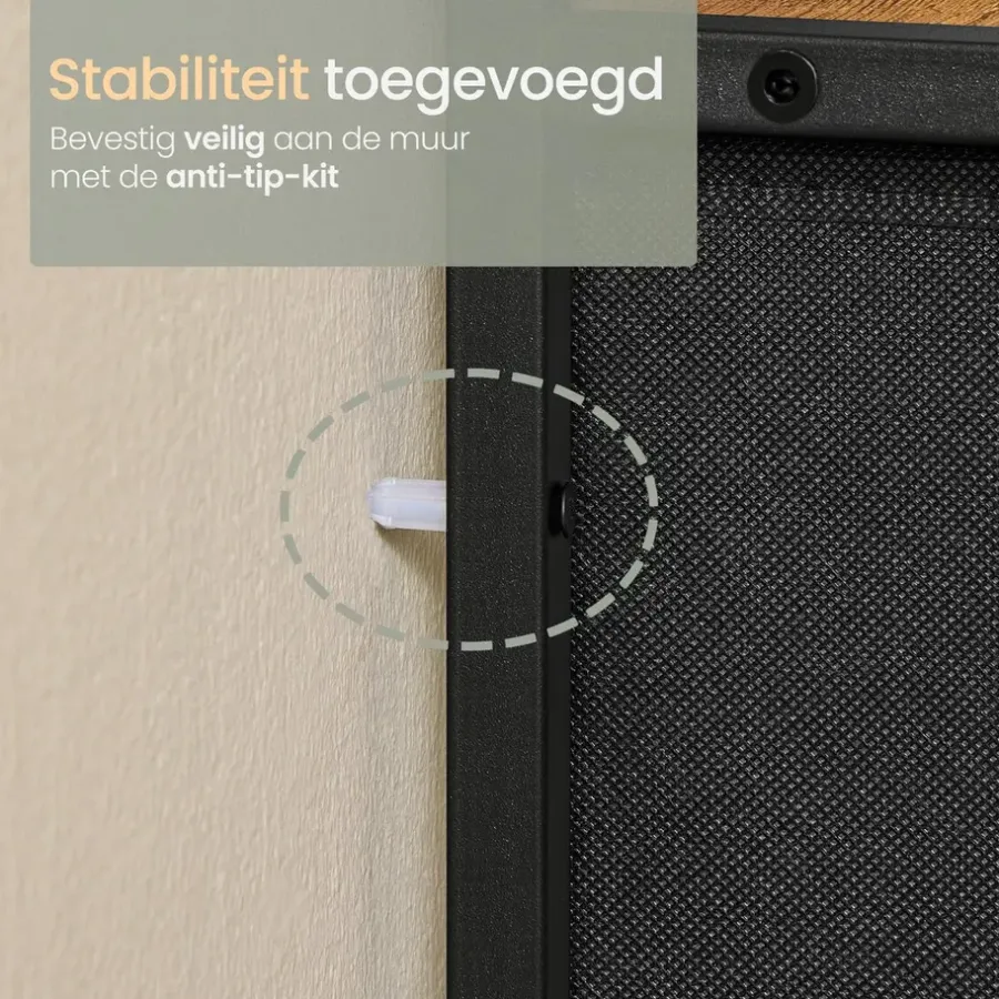 O'DADDY Industrieel Ladekast - 7 Laden - Vintage Bruin/Zwart - 28,5x98x85 cm