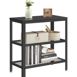 Sidetables-O'DADDY Industriële Wandtafel - 2 Gaasplanken - 60x30x60 cm - Zwart