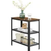 Sidetables-O'DADDY Industriële Wandtafel - Rustiek Bruin - 60x30x60 cm