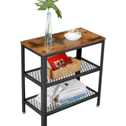 Sidetables-O'DADDY Industriële Wandtafel - Rustiek Bruin - 60x30x60 cm
