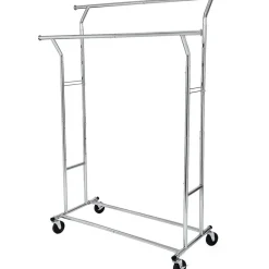Kledingopbergers|Kledingrekken-O'DADDY Kledingrek - Dubbele Stang - Uitschuifbaar & Verstelbaar - 110 kg