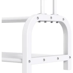 Kledingopbergers|Kledingrekken-O'DADDY Kledingrek met Dubbel Schoenenrek - Wit - 110x33x(137-157) cm
