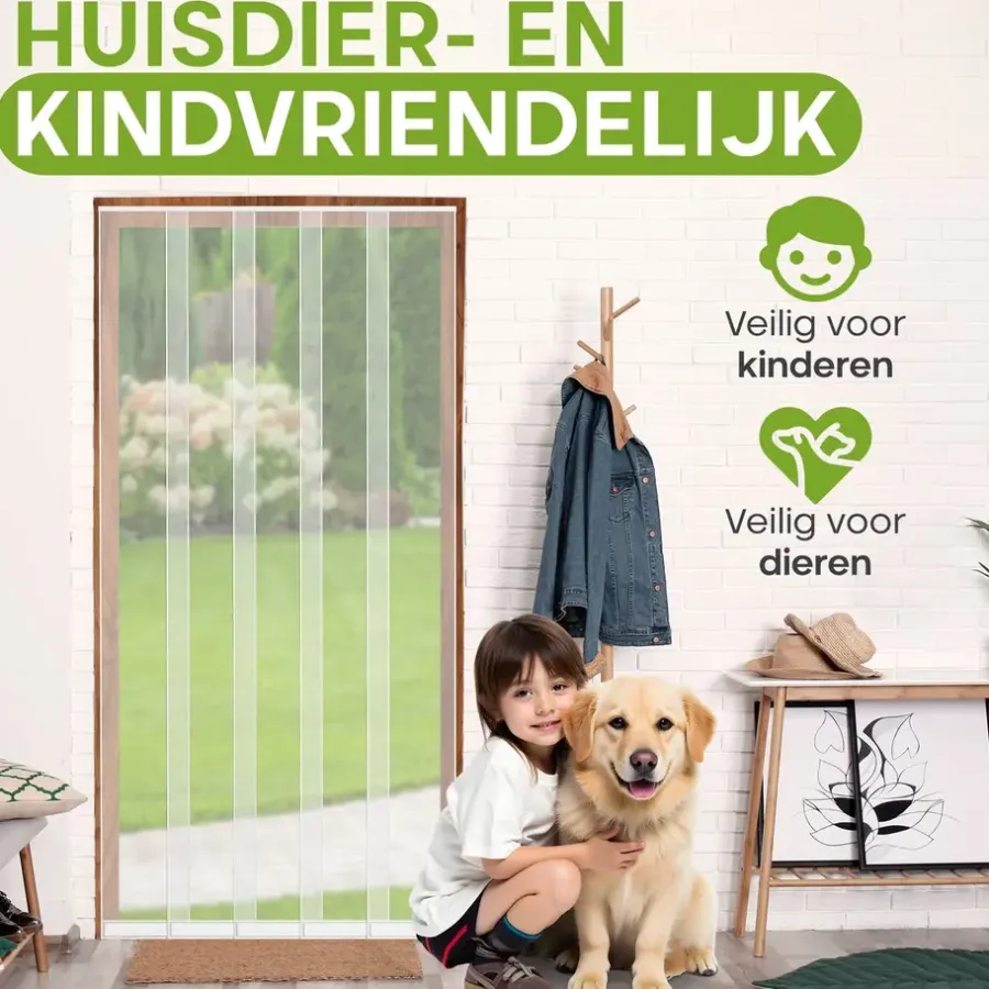 Raam En Deurhorren-O'DADDY Lamellenhor 150x260 - Deurgordijn - wit