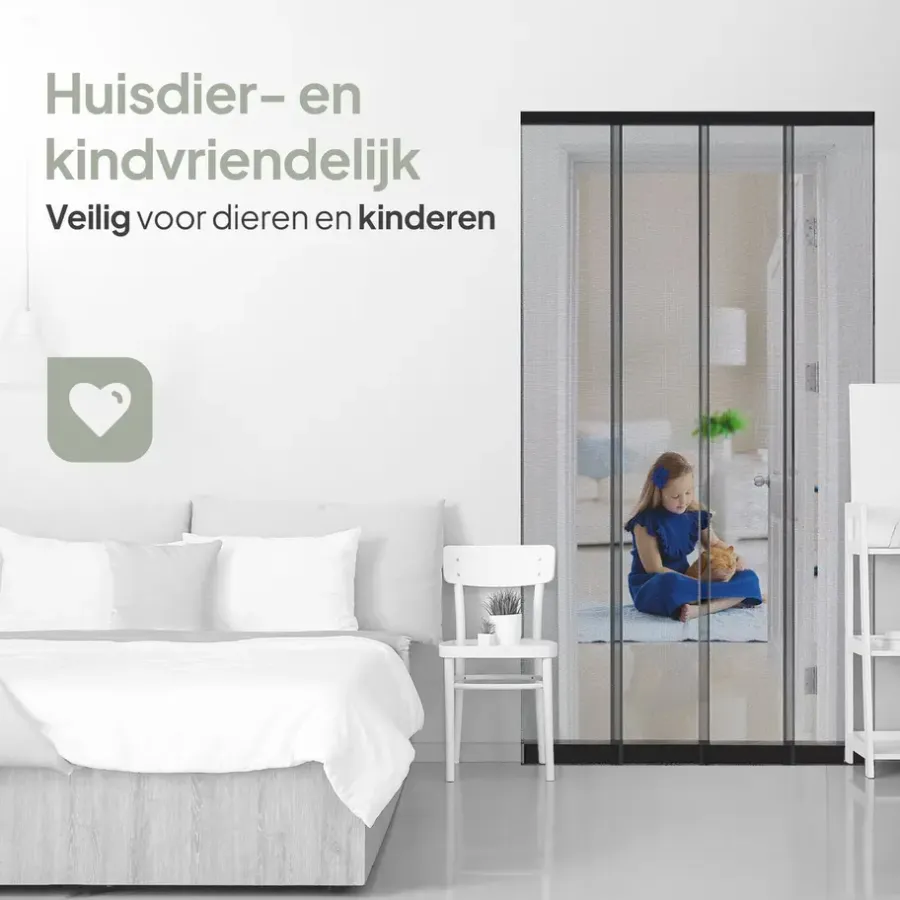 O'DADDY Lamellenhor 118x260 - Deurgordijn - zwart