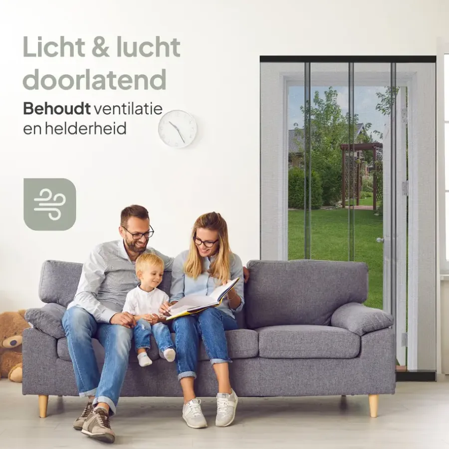 O'DADDY Lamellenhor 118x260 - Deurgordijn - zwart