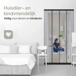 Raam En Deurhorren-O'DADDY Lamellenhor 150x260 - Deurgordijn - zwart