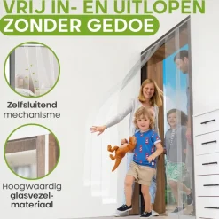 Raam En Deurhorren-O'DADDY Lamellenhor 100x260 - Deurgordijn - wit