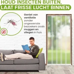 Raam En Deurhorren-O'DADDY Lamellenhor 100x260 - Deurgordijn - wit