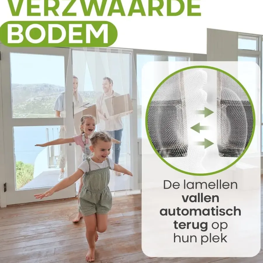 Raam En Deurhorren-O'DADDY Lamellenhor 100x260 - Deurgordijn - wit