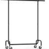 Kledingopbergers|Kledingrekken-O'DADDY O’DADDY® Zwart Kledingrek - Verstelbaar & Stabiel tot 130kg - 4 Grote Wielen