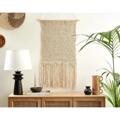 Beliani OKARA - Wanddecoratie - Beige - Katoen