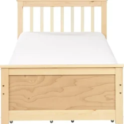 Beliani OLENDON - Bed met 4 lades - Lichtbruin - 90 x 200 cm - Dennenhout